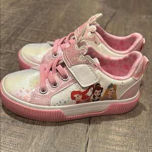 Disney princess Pink and Silver Kids Shoes with Crown Design
